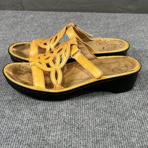 Rieker Shoes Women’s 6.5 Ballet Flats Cut Outs Leather Boho Floral Preppy Black